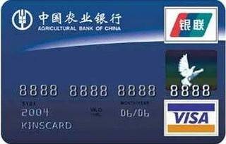 农业银行金穗双币贷记卡(VISA-普卡)