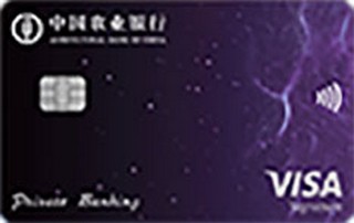 农业银行昀钻版至尊鼎然私人银行信用卡(VISA-银河版)